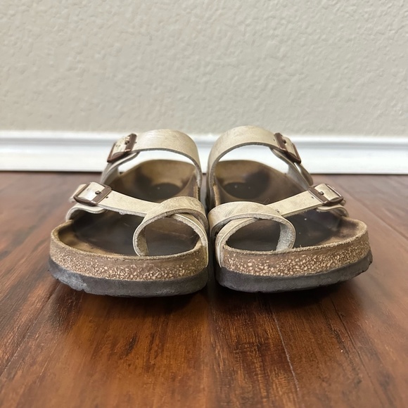 BIRKENSTOCK Mayari Birko-Flor Graceful Pearl White Sandals - Picture 6 of 9